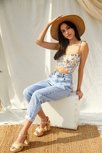 Load image into Gallery viewer, floral-cross-crop-top.jpg
