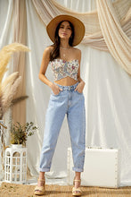 Load image into Gallery viewer, floral-smocked-crop-top.jpg