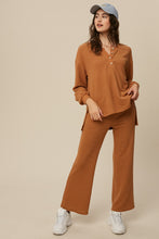 Load image into Gallery viewer, waffle-knit-henley-set-rebeccaolivia