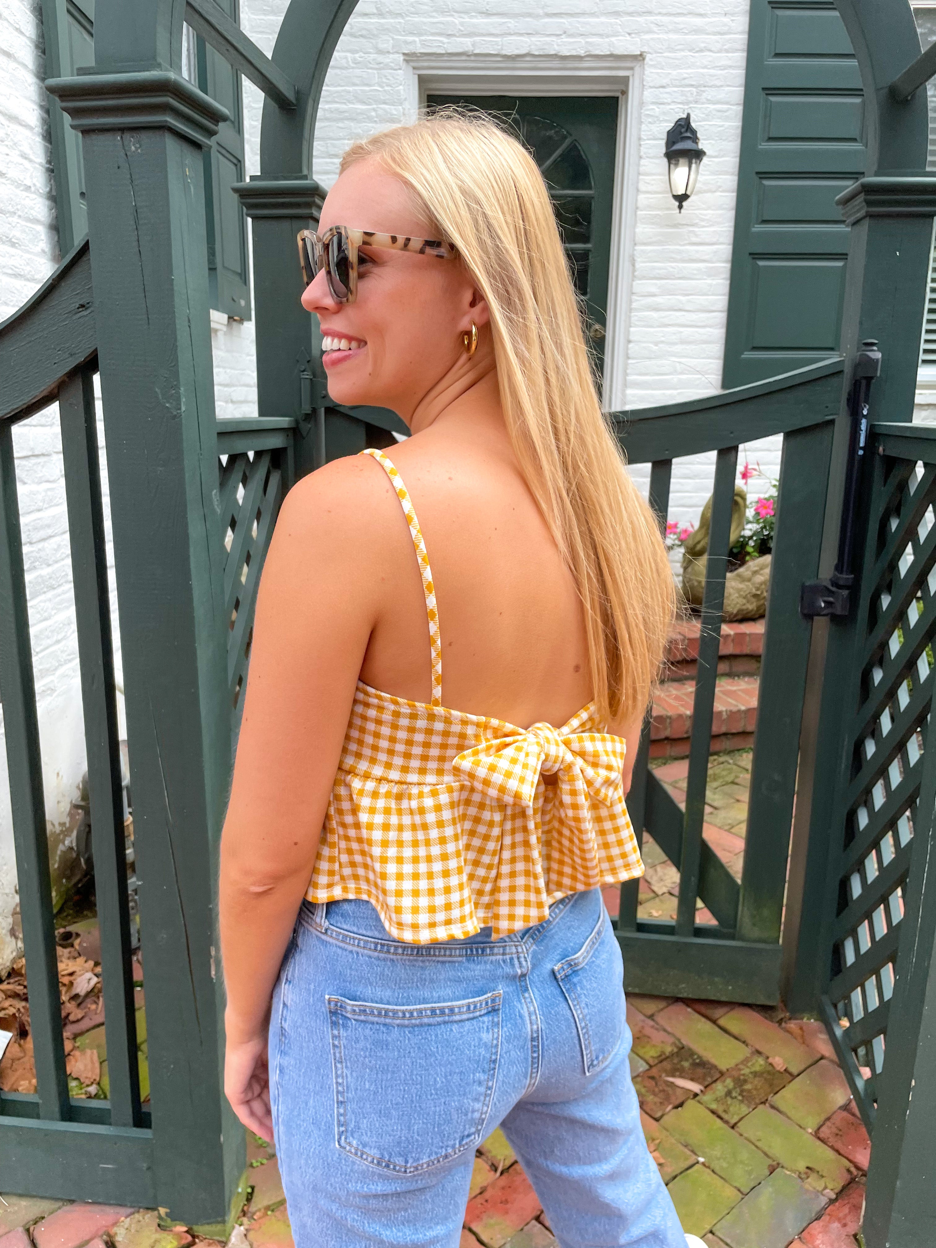 【新品】Bibiy Dolly gingham crop top Dolly Gingham Crop-Top/158cm/Wear Size F｜Bibiy.