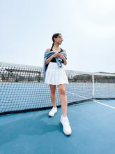 Load image into Gallery viewer, white-tennis-skirt